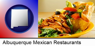 a Mexican restaurant salad in Albuquerque, NM