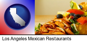 Los Angeles, California - a Mexican restaurant salad