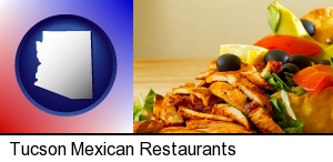 a Mexican restaurant salad in Tucson, AZ