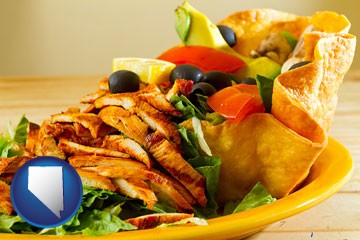 a Mexican restaurant salad - with Nevada icon